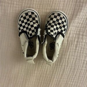 Vans Kids Black and White Checkered Sneakers